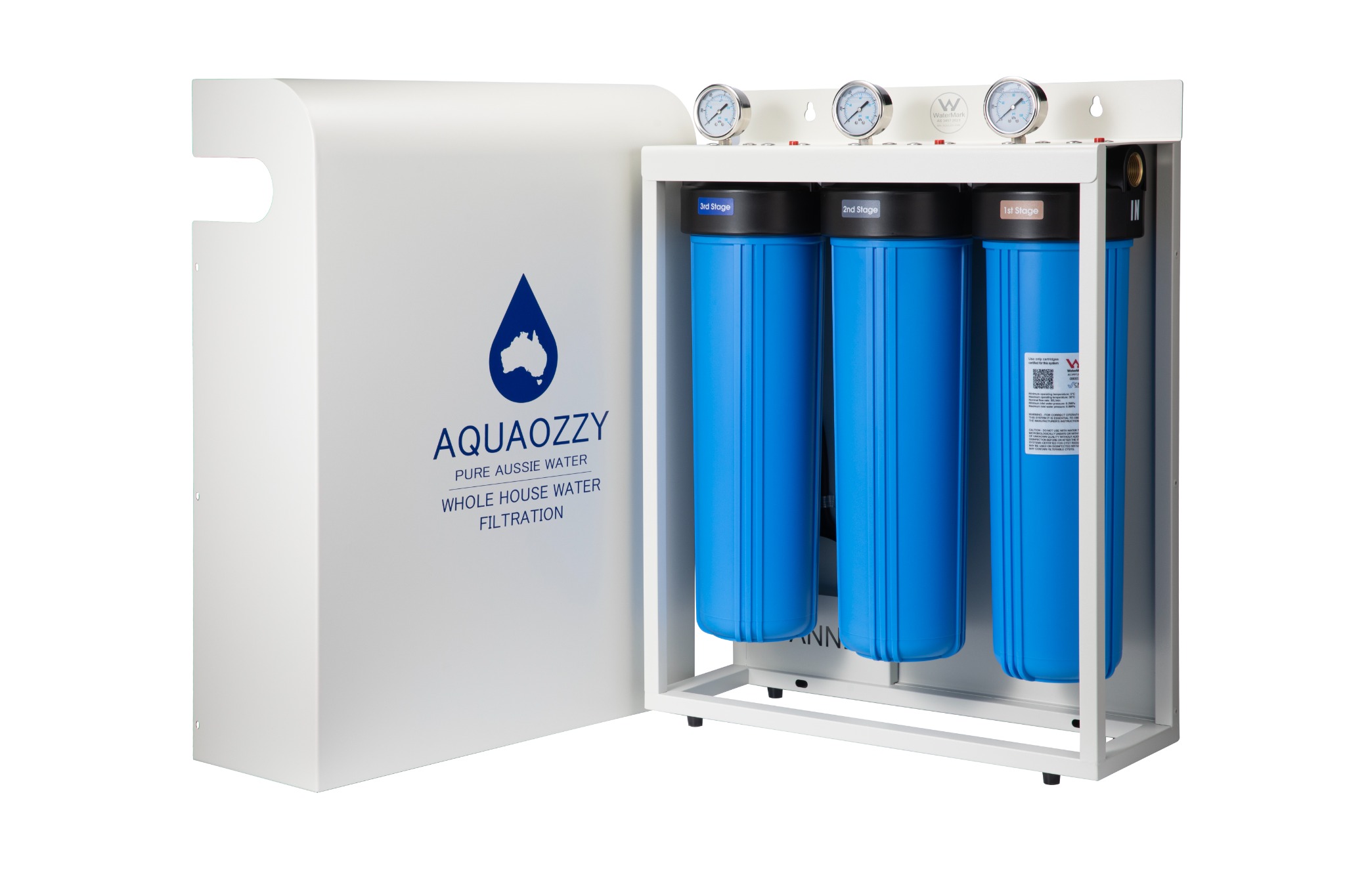 Real AQUAOZZY Surfmist system photographed with cabinet open